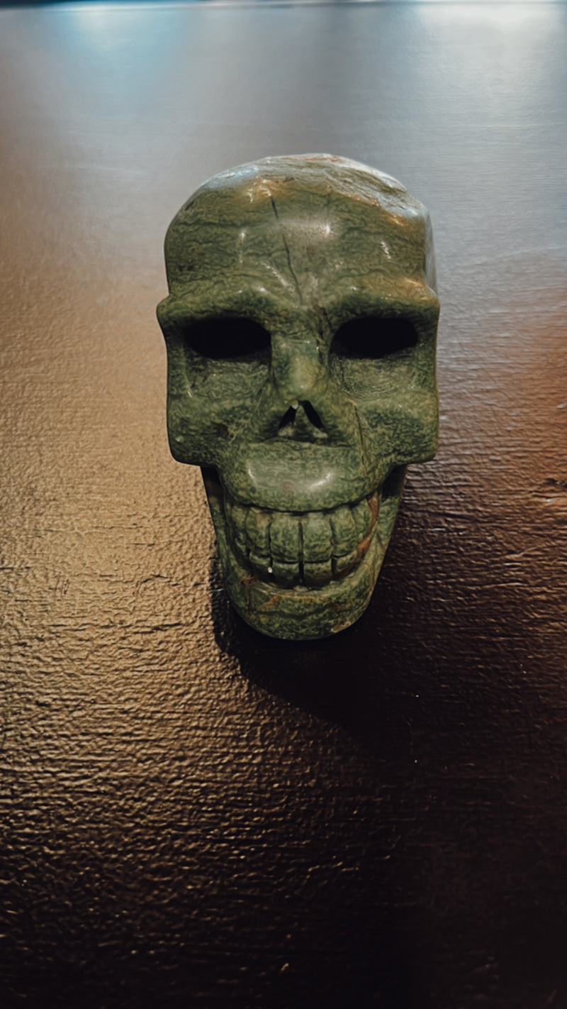 Green Quartz Skull