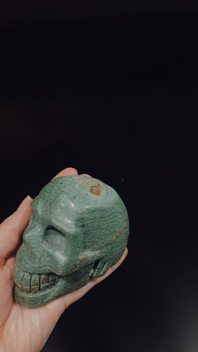 Green Quartz Skull
