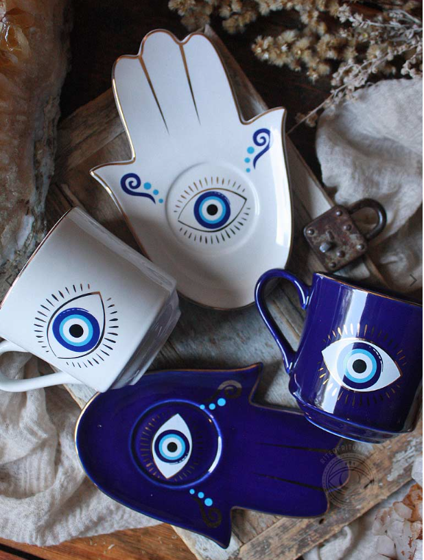 Evil Eye Cup And Saucer