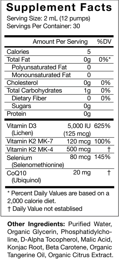 Liposomal D3 + K2 + CoQ10